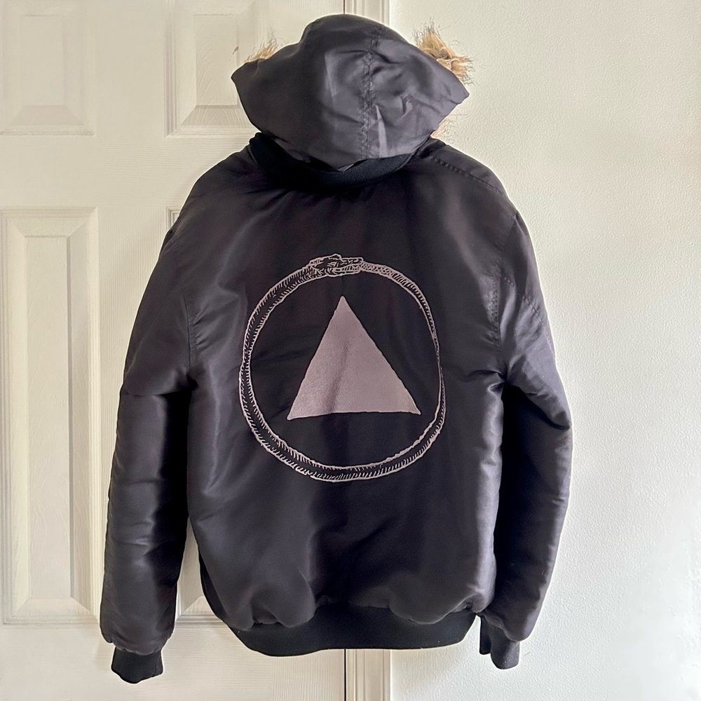 Sacred Bones Bomber Jacket. Medium.